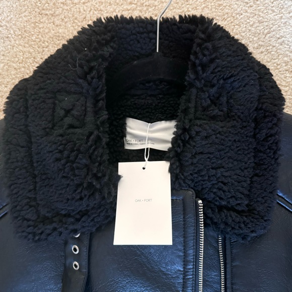NWT Oak + Fort Oversized Sherpa Aviator Jacket - Picture 4 of 9